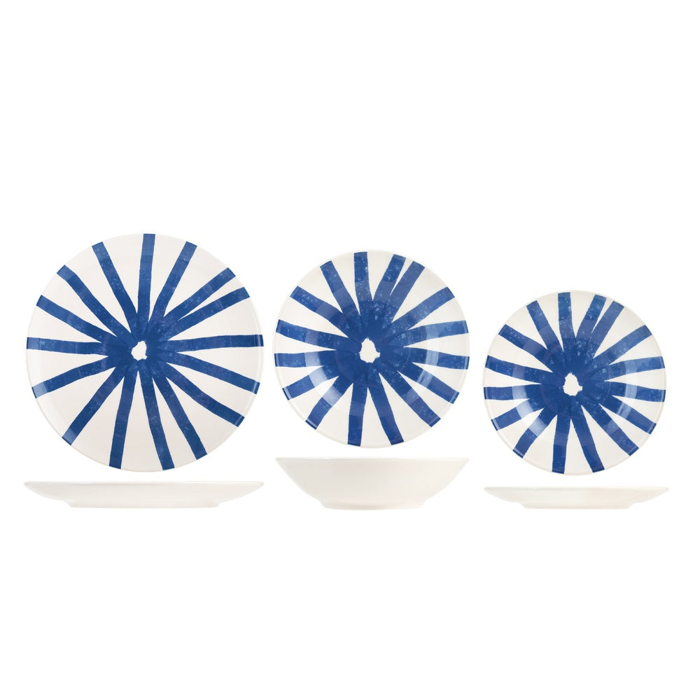 H&H Coupe Rodi Service De Vaisselle En Grès - Set 18 Pz