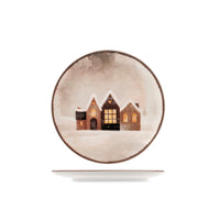 H&H Cinnamon Glows Christmas Dinnerware Set In Stoneware Set of 18 Pcs