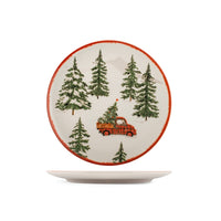 H&H Coupe Adventure Servies met kerstdecor van steengoed set van 12 stuks