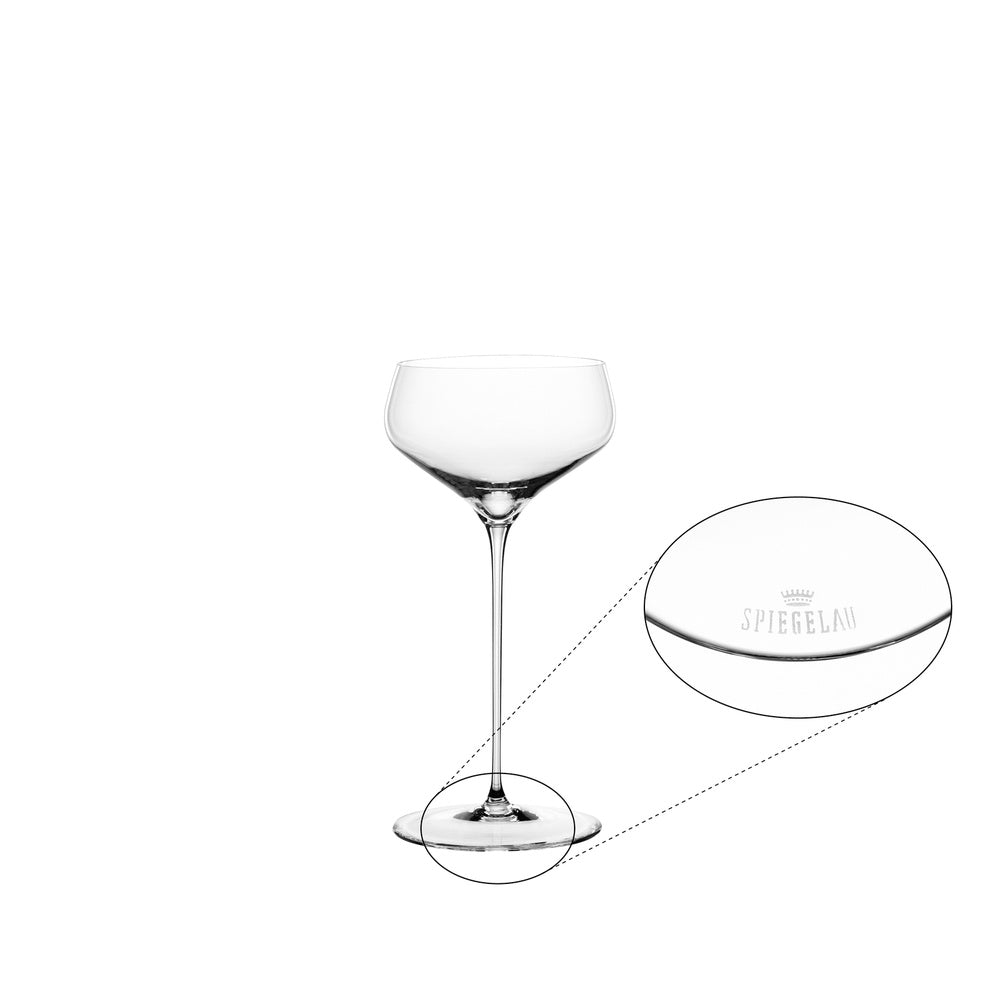 23.8 cl - Spiegelau Hi-Lite Coupette Cocktailglas In Glas - Set van 2 Stuks