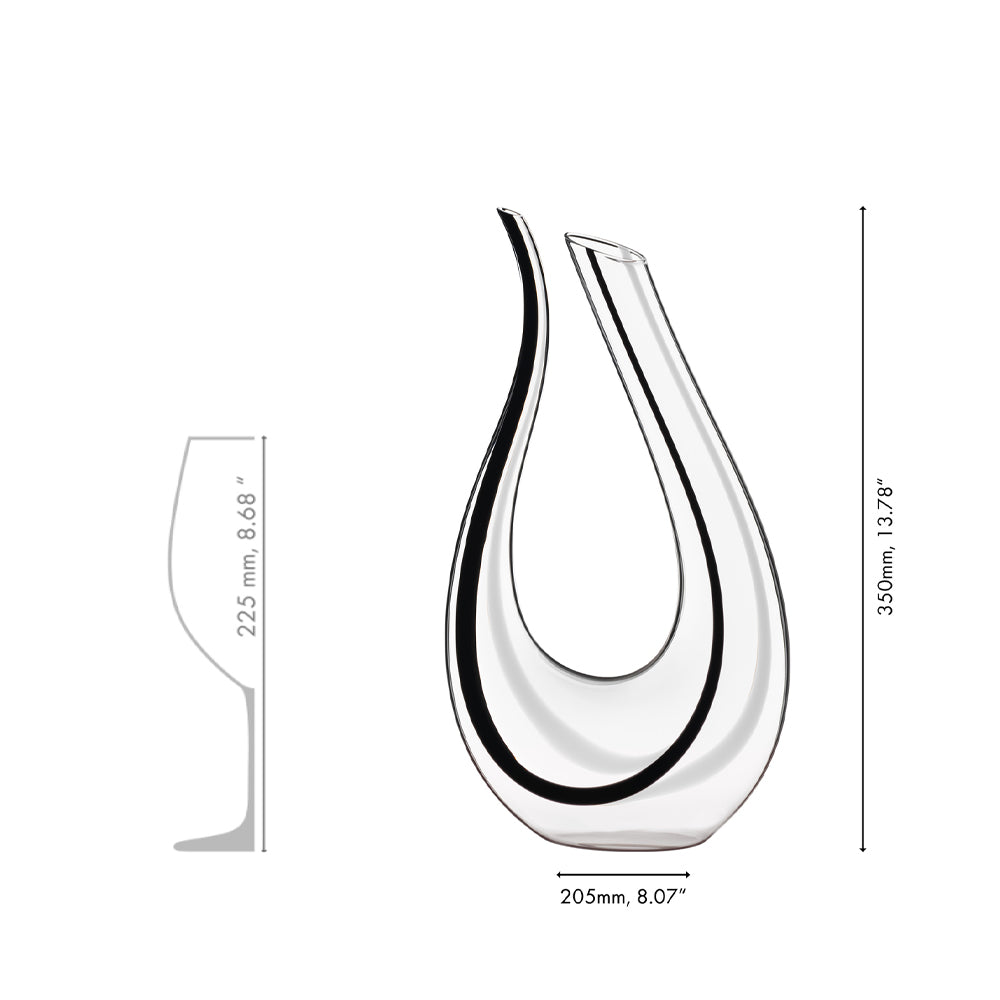 Schéma dimensionnel d'un decanter annulaire haut 350 mm.