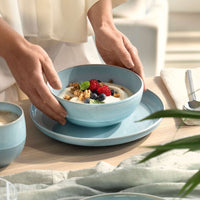 55 cl - Villeroy & Boch Perlemor Aqua Ontbijtkom van premium porselein - Set van 4 st