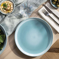 27.1 cm - Villeroy & Boch Perlemor Aqua Plat bord van premium porselein - Set van 6 st