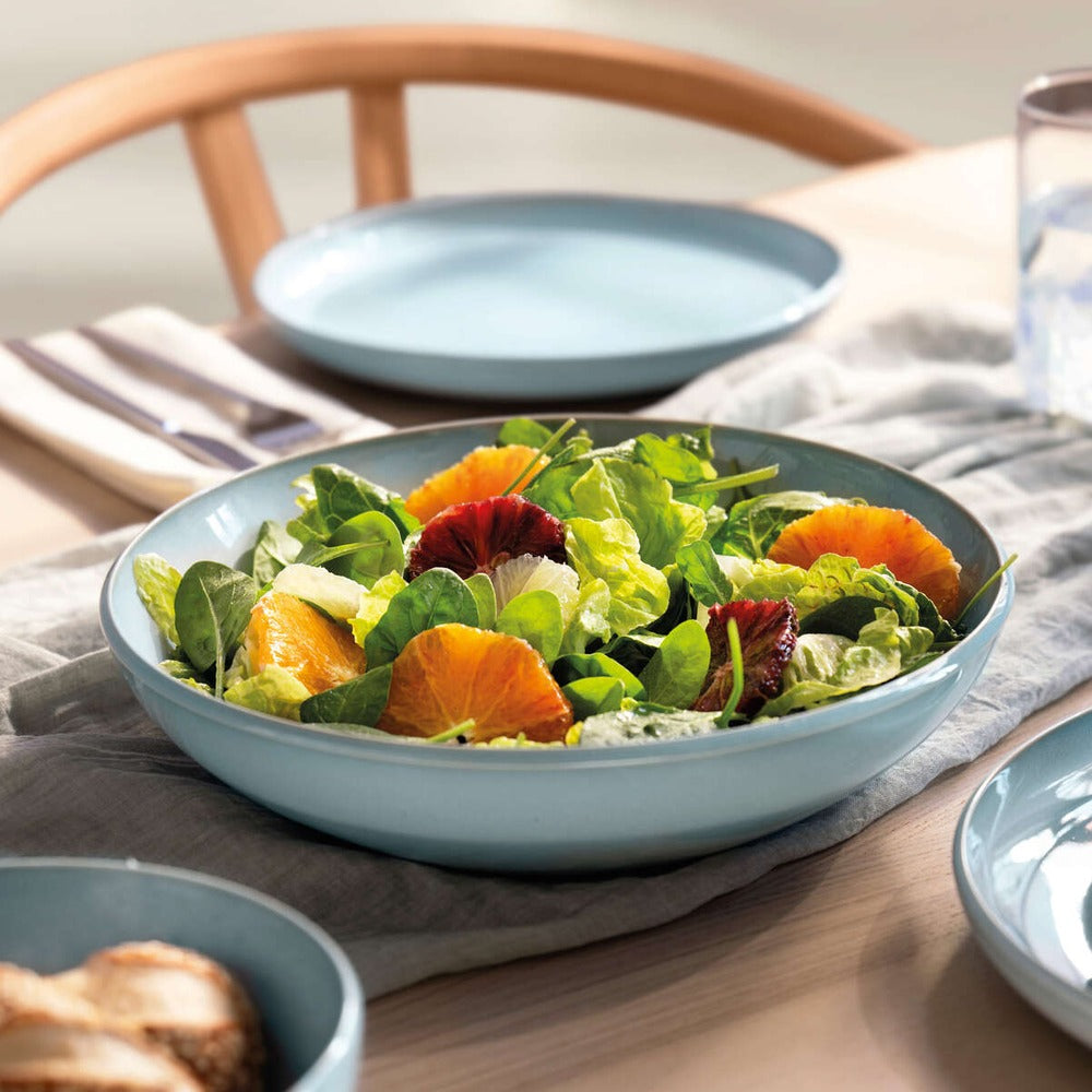 120 cl - Villeroy & Boch Perlemor Aqua Salad Bowl in Premium Porcelain