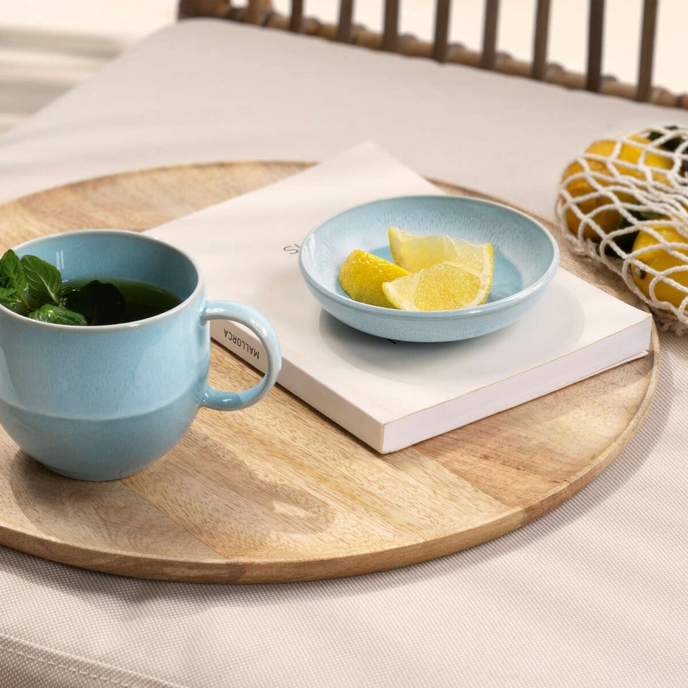 8 cl - Villeroy & Boch Perlemor Aqua Sauce Bowl in Premium Porcelain - Set of 6 Pcs