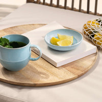 8 cl - Villeroy & Boch Perlemor Aqua Sauce Bowl in Premium Porcelain - Set of 6 Pcs