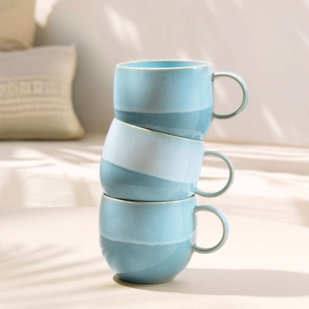 29 cl - Villeroy & Boch Perlemor Aqua Mug in Premium Porcelain - Set of 6 Pcs