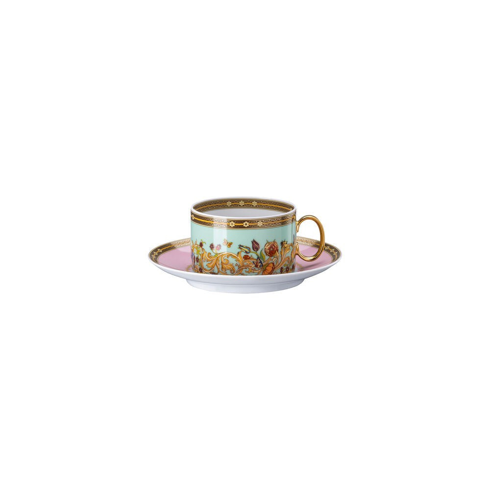 20 cl - Versace Le Jardin de Versace Tazza Tè con Piattino In Porcellana