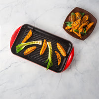 40x25 cm - Le Creuset Grill Parrilla Rectangular Extragrande De Hierro Fundido