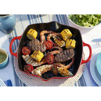 30 cm - Le Creuset Evolution Plancha grill carrée profonde en fonte émaillée