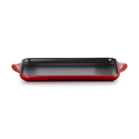 32x22 cm - Le Creuset Tradition Grill Bistecchiera Rettangolare Liscio In Ghisa Vetrificata