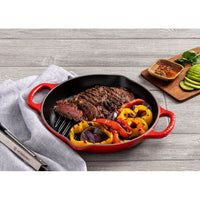 25 cm - Le Creuset Evolution sartén parrilla cuadrada profunda en hierro fundido vitrificado