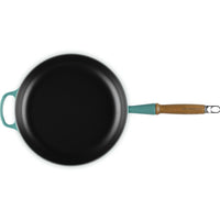 28 cm - Le Creuset Evolution shallow pan in vitrified cast iron with wooden handle