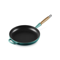 28 cm - Le Creuset Evolution shallow pan in vitrified cast iron with wooden handle