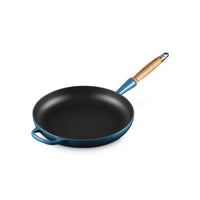 28 cm - Le Creuset Evolution shallow pan in vitrified cast iron with wooden handle