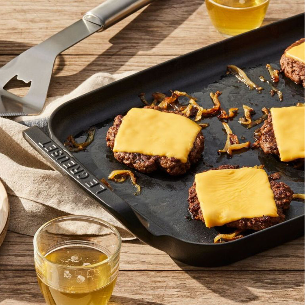 40x26 cm - Le Creuset BBQ Outdoor Plancha Rectangular Lisa En Hierro Fundido