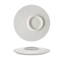 30.5 cm Essentia Moon Dekorierter Präsentationsteller aus Porzellan Set 4 Stk