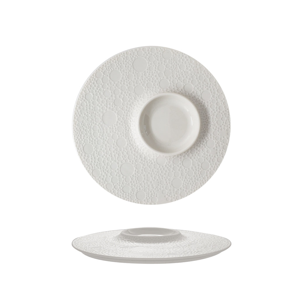 25.7 cm - Essentia Moon Gedecoreerd presentatiebord in porselein Set 4 st