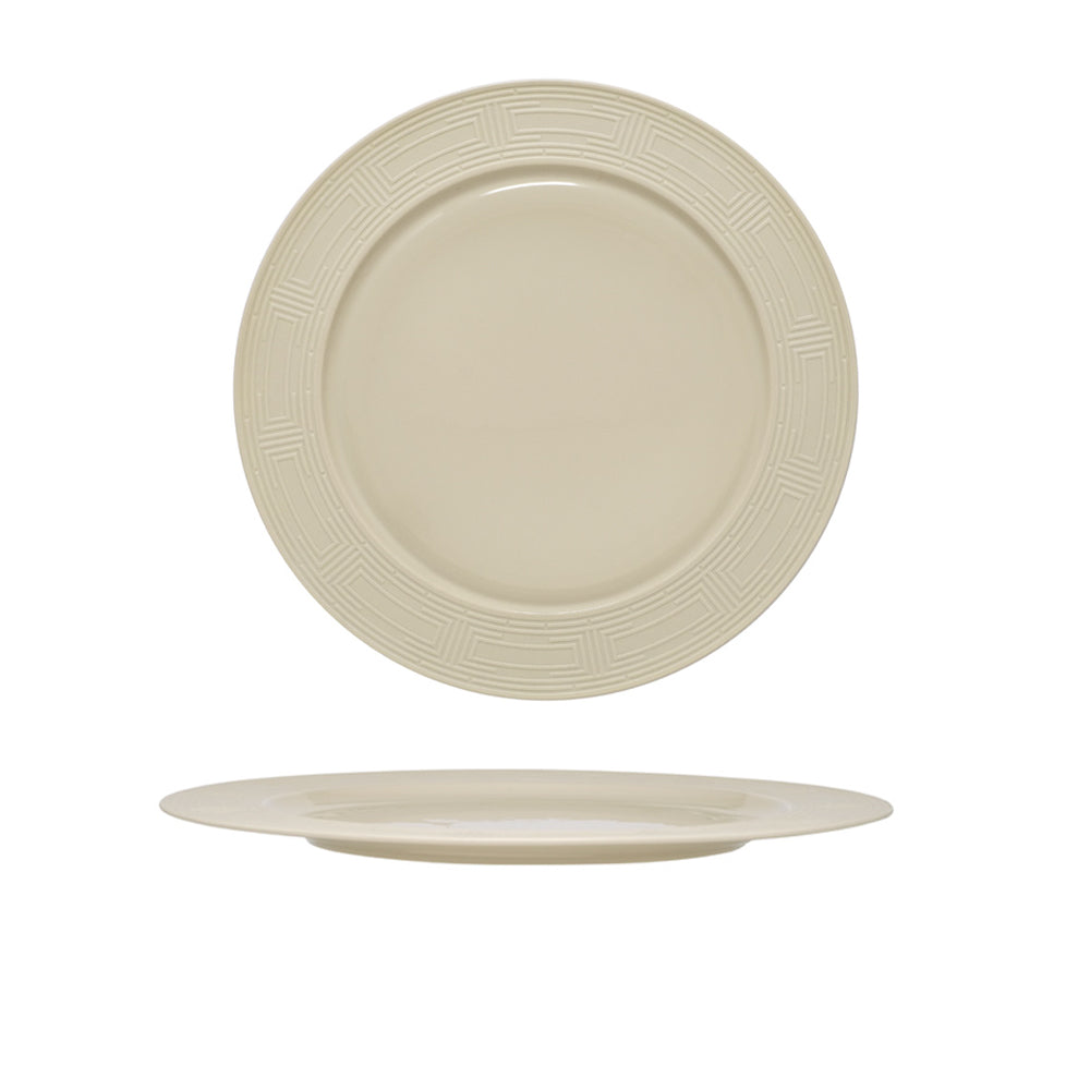 30.5 cm - Essentia Labyrinth Assiette plate en porcelaine Set de 4 pz