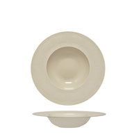 23 cm - Essentia Labyrinth Piatto Fondo Gourmet In Porcellana Set 4 Pz