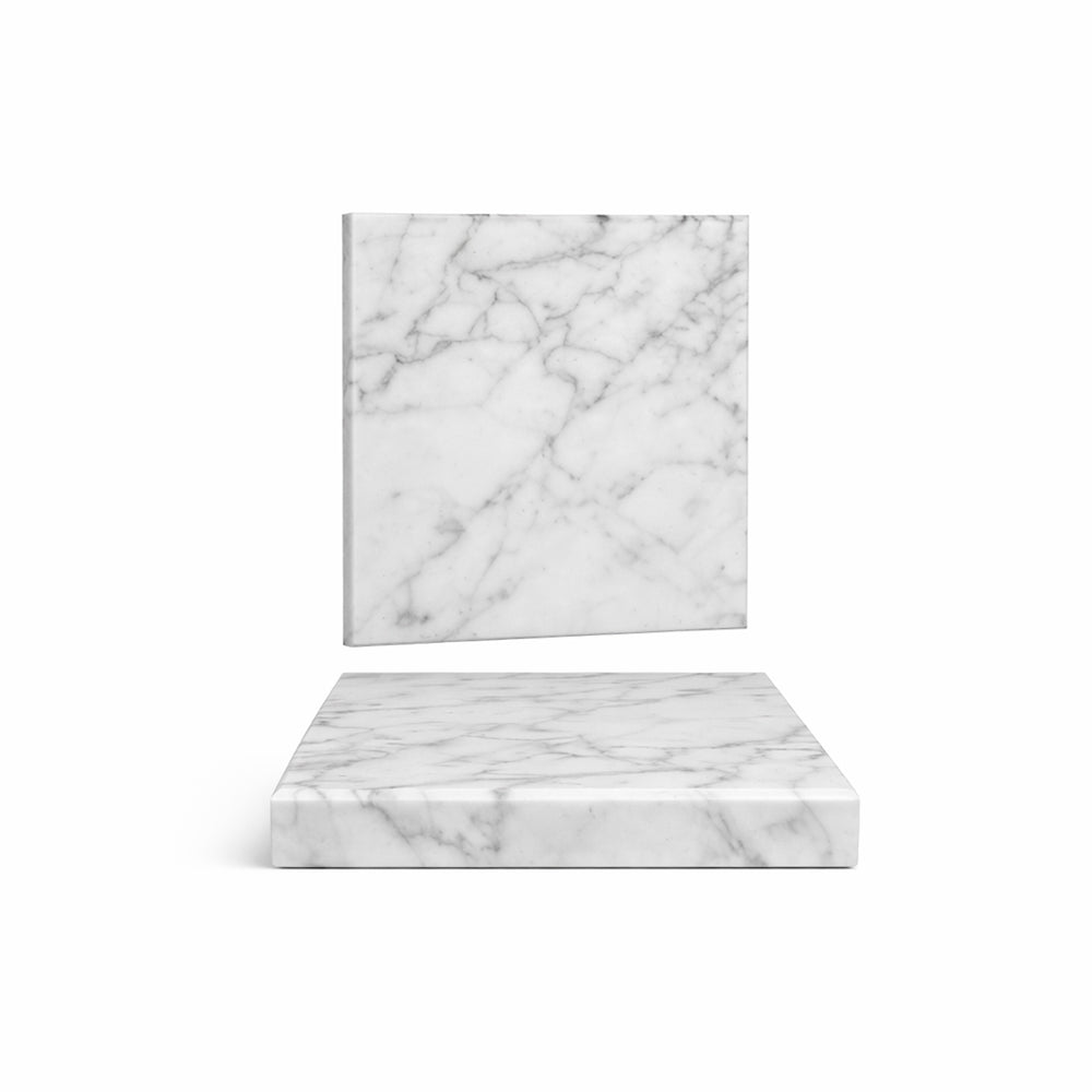 13x13 cm - Essentia Marble Plato Presentación Cuadrado En Mármol