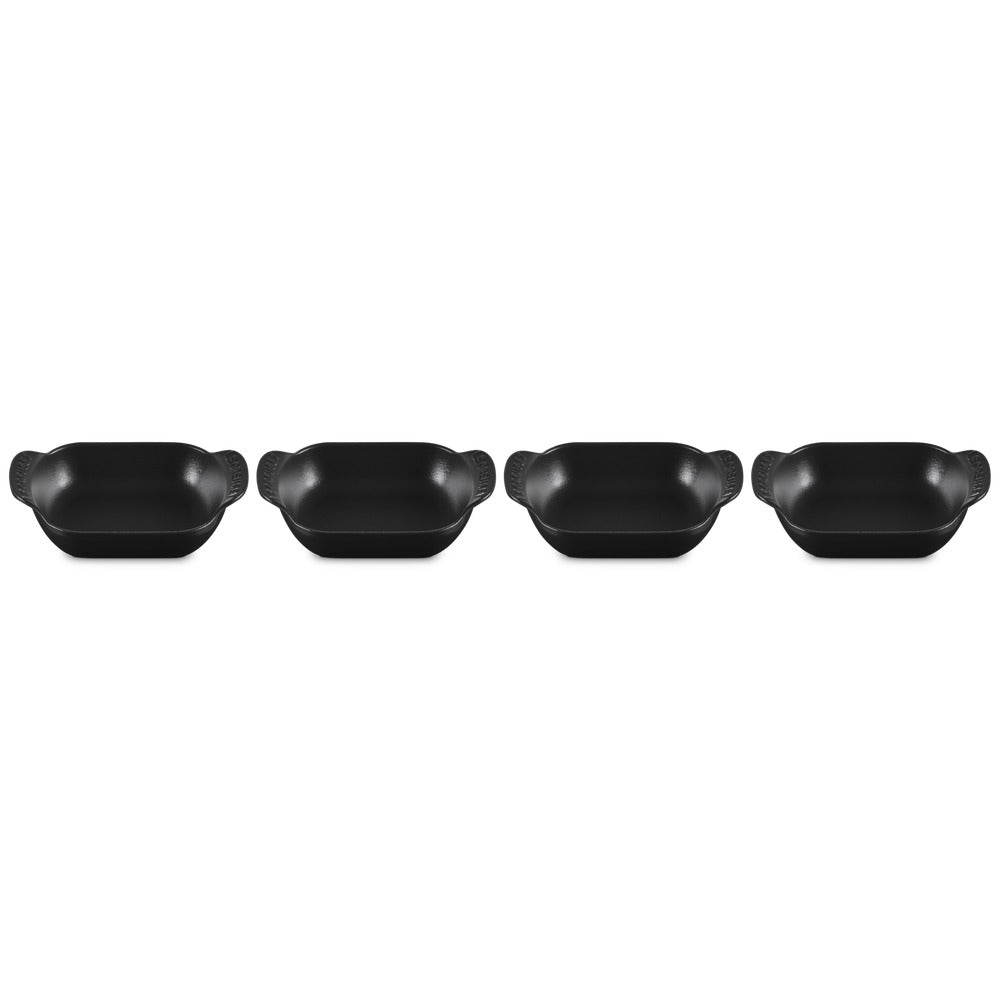 15 cm - Le Creuset Gourmand Mini Plat Rectangulaire Lot de 4 Pièces