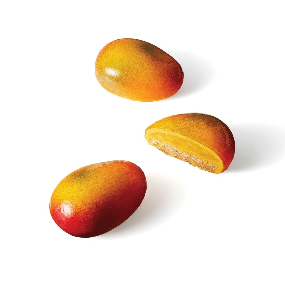 6 Cavities - Silikomart Mango 130 Realistic Fruit Pastry Mold in Silicone Cutter Included