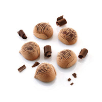 15 holtes - Silikomart Marron Glacè 30 Realistische fruitgebak vorm in silicone cutter inbegrepen