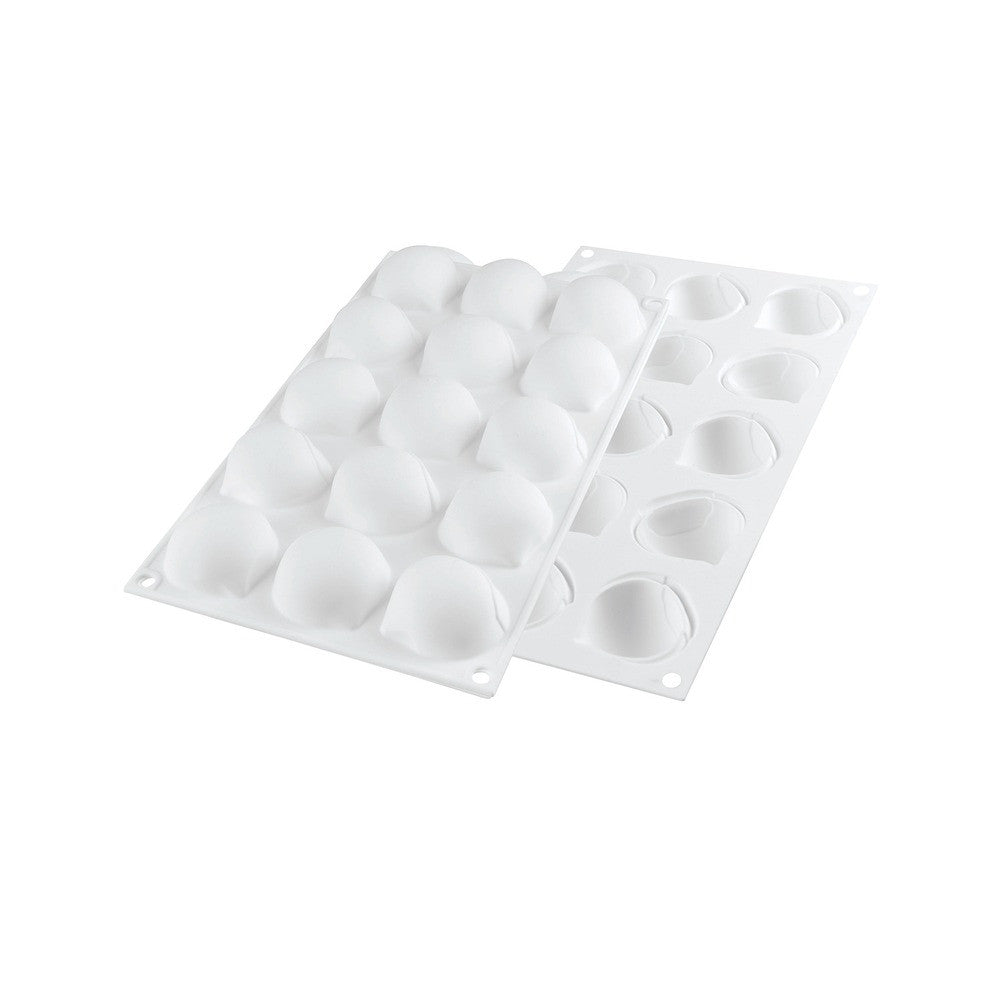 15 holtes - Silikomart Marron Glacè 30 Realistische fruitgebak vorm in silicone cutter inbegrepen