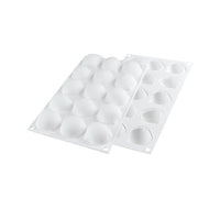 15 holtes - Silikomart Marron Glacè 30 Realistische fruitgebak vorm in silicone cutter inbegrepen