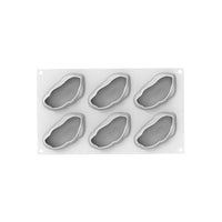 6 Vormen - Silikomart Pistacchio 120 Realistische Fruit Dessertvorm in Silicone Uitsteker Inbegrepen