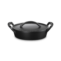 28 cm - Le Creuset BBQ Outdoor Ronde Lage Braadpan in Geëmailleerd Gietijzer