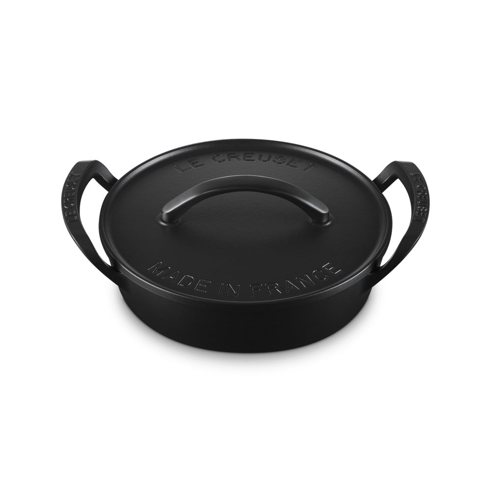 28 cm - Le Creuset BBQ Outdoor Ronde Lage Braadpan in Geëmailleerd Gietijzer