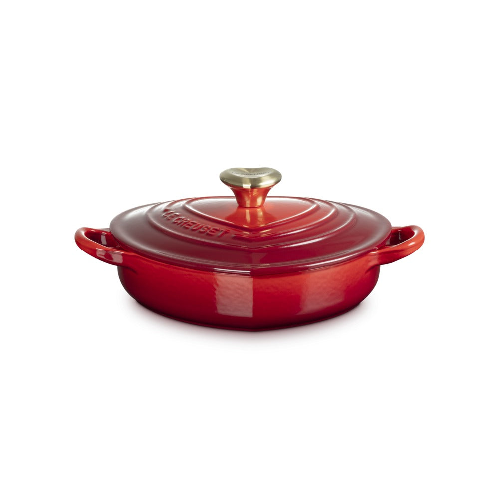 20 cm - Le Creuset Tradition Cuore sauteuse basse en fonte vitrifiée