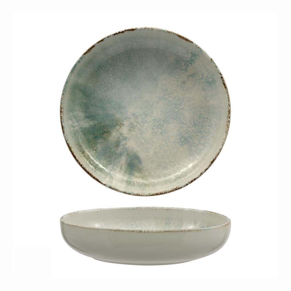 22 cm - Mesa Ceramics Matcha Plato Hondo Coupe Decorado En Gres Porcelánico Set 6 Piezas