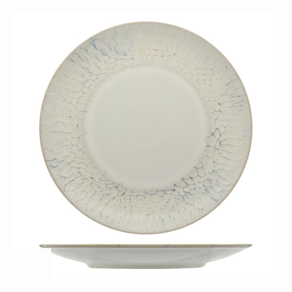 32 cm - Mesa Ceramics Luz Dekorierter Coupe-Flachteller aus Feinsteinzeug Set 4 Stück