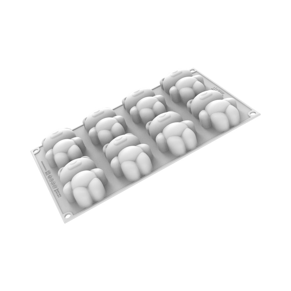 8 Shapes - Silikomart Teddy Bear 68 Dessert Mold With Cutter in Silicone