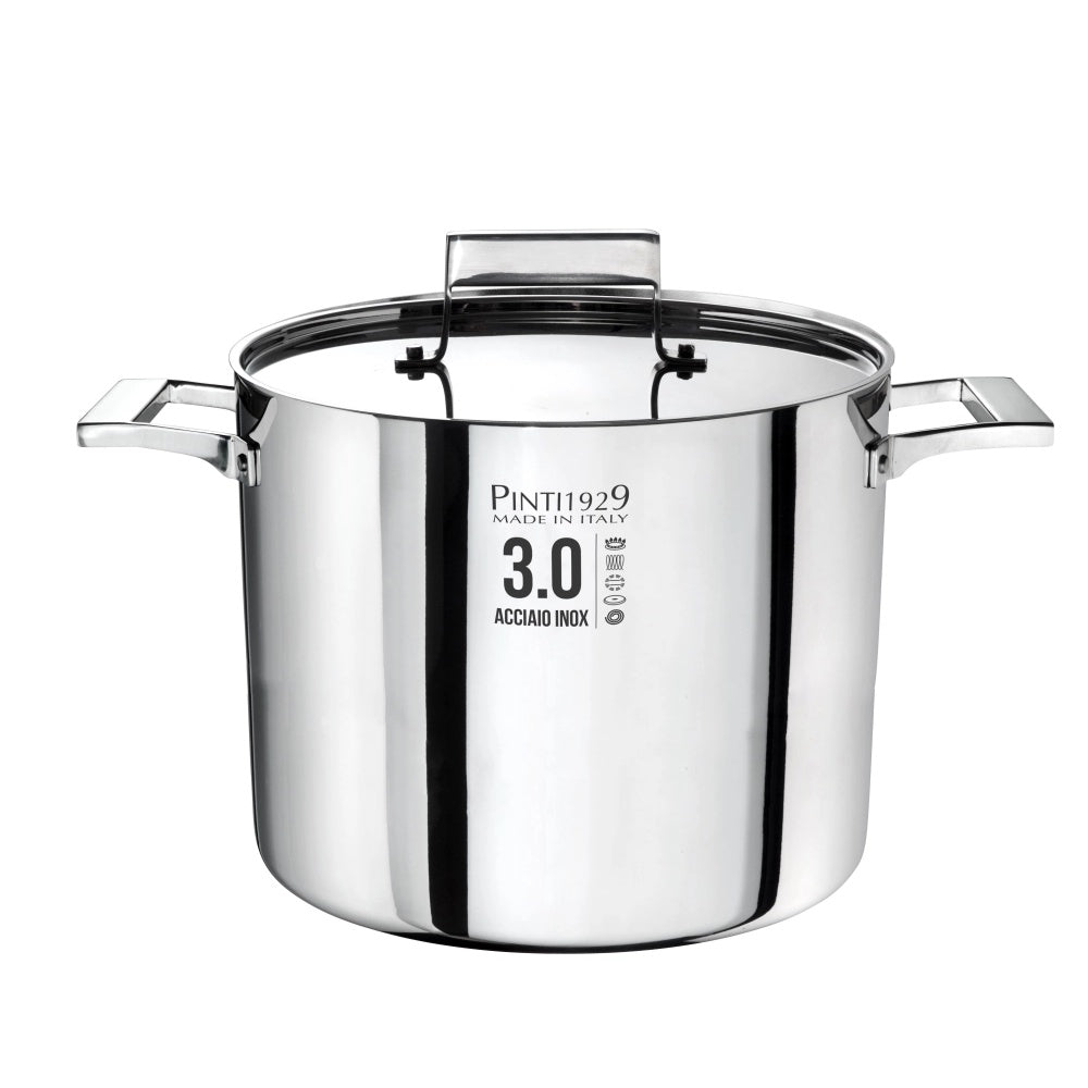 Pintinox 3.0 Stockpot With Lid Induction in Tri-Ply Metal