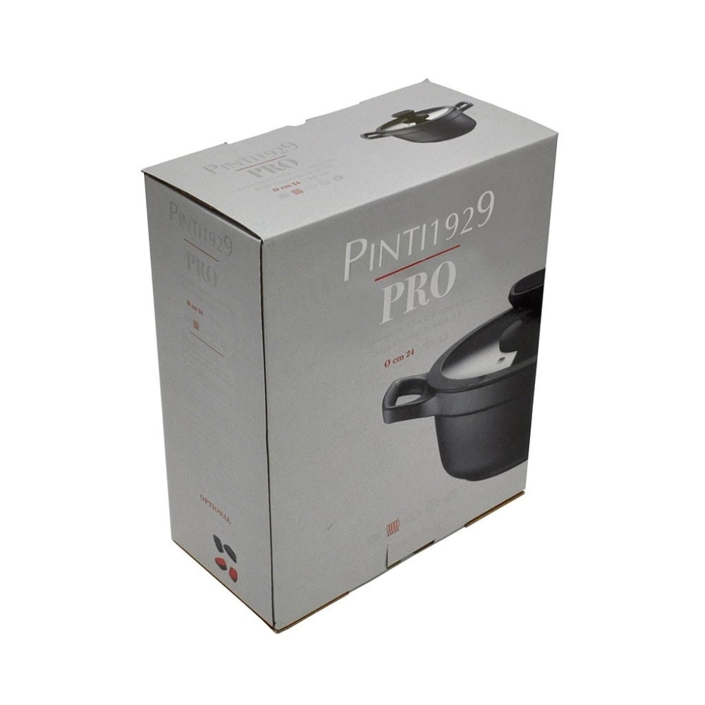 Pintinox Pro low casserole with lid in non-stick aluminum