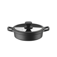 Pintinox Pro low casserole with lid in non-stick aluminum