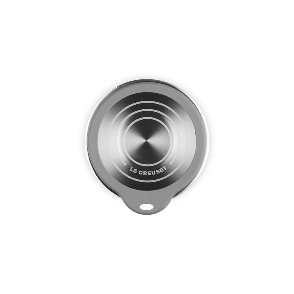 Le Creuset Acciaio Inox bol para amasar de acero inoxidable con tapa de vidrio y borde de silicona