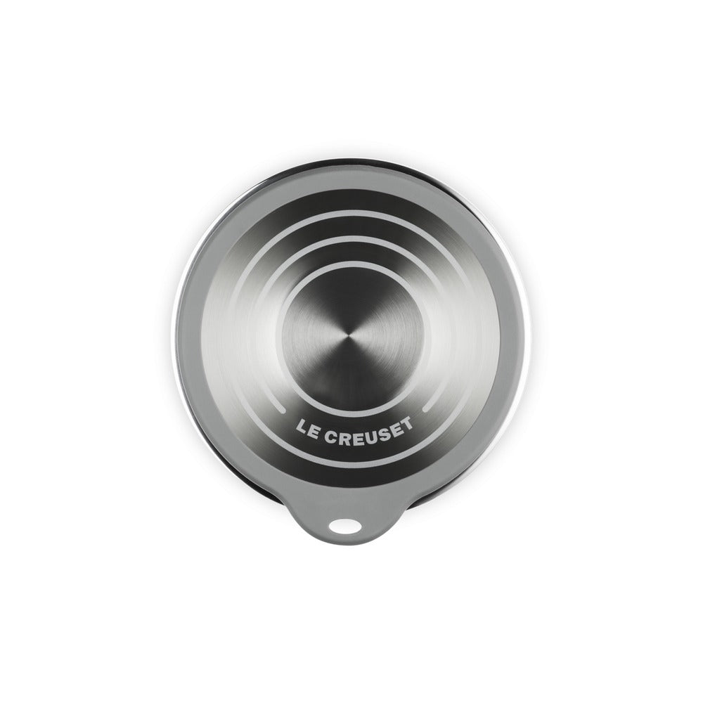 Le Creuset Acciaio Inox bol para amasar de acero inoxidable con tapa de vidrio y borde de silicona