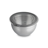 Le Creuset Acciaio Inox bol para amasar de acero inoxidable con tapa de vidrio y borde de silicona