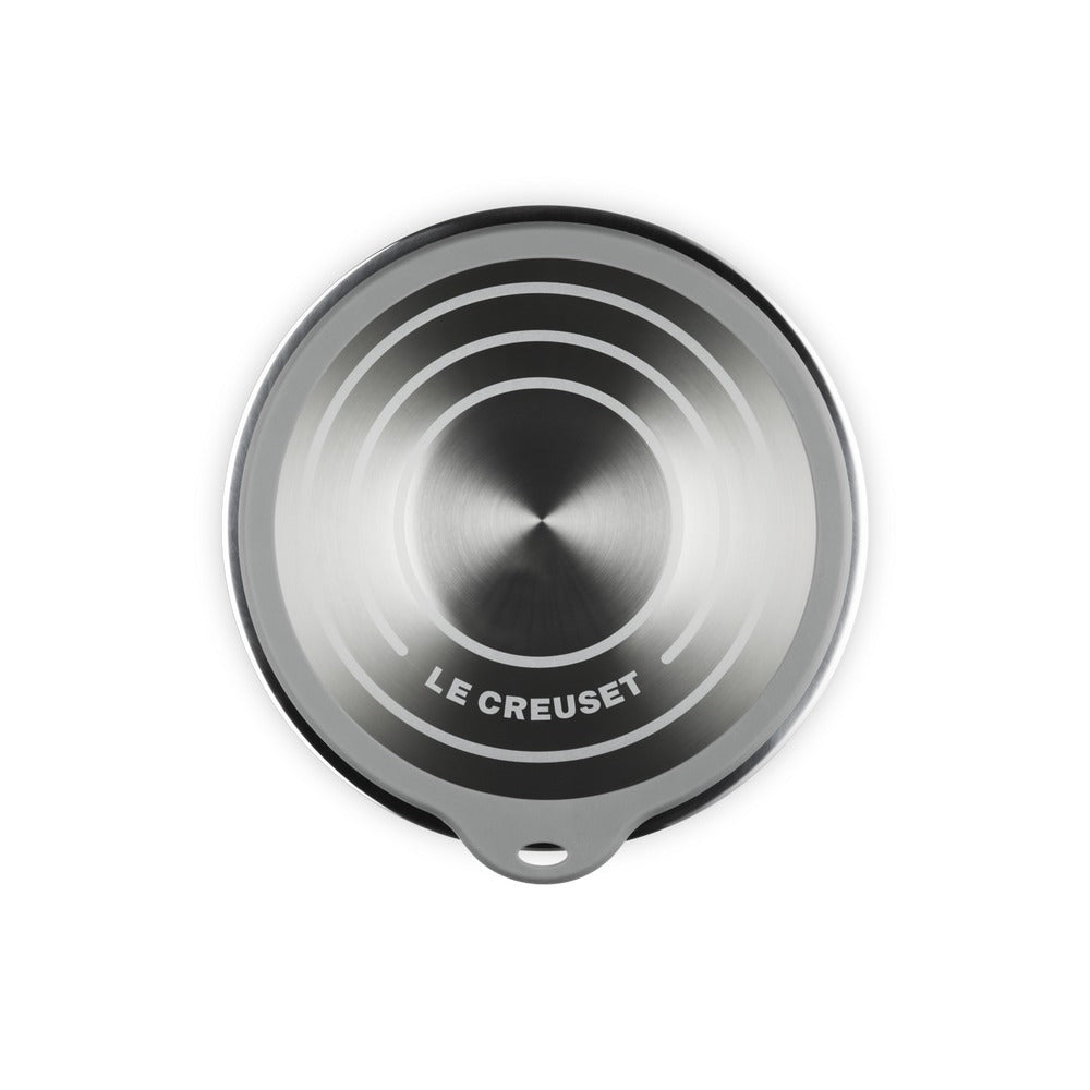 Le Creuset Acciaio Inox bol para amasar de acero inoxidable con tapa de vidrio y borde de silicona