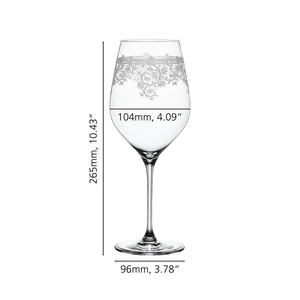 81 cl - Spiegelau Arabesque Bordeaux Red Wine Glass in Crystal Glass - Set of 2 Pcs
