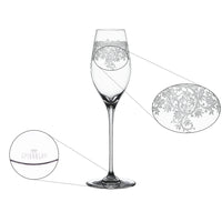 30 cl - Spiegelau Arabesque Champagne Flute in Crystal Glass - Set of 2 Pcs