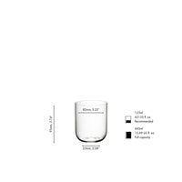 Schema tecnico di un bicchiere tumbler da 445 ml con misure e capacità.