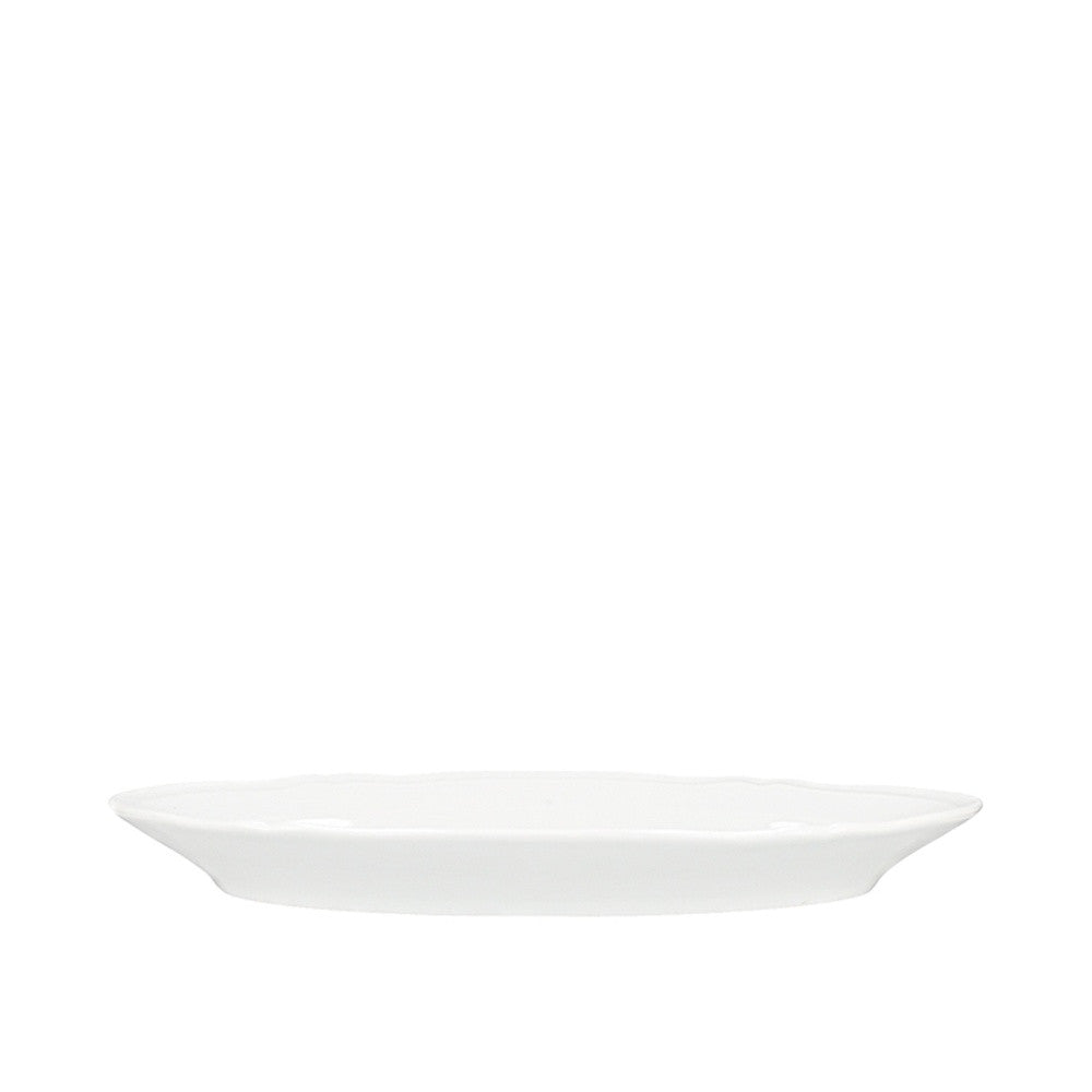 36 cm - H&H New Alba Piatto Presentazione Ovale In Porcellana - Set 6 Pz