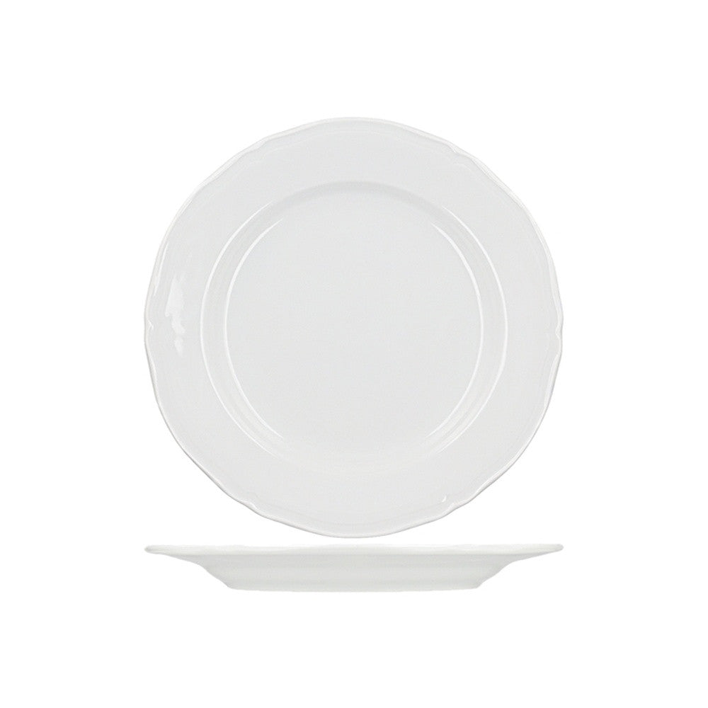 23 cl - H&H New Alba Tazza Tè Con Piattino In Porcellana - Set 6 Pz