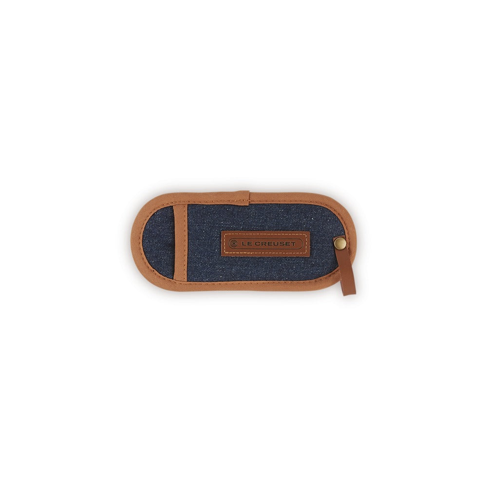 18x8 cm - Le Creuset Denim Handle Glove in Cast Iron in Denim